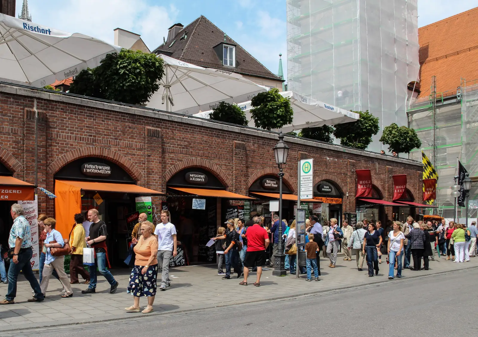 Viktualienmarkt in der Münchner Altstadt